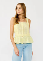 Smocked Ruffle Eyelet Top by LOVESTITCH