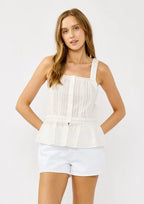 Smocked Ruffle Eyelet Top by LOVESTITCH