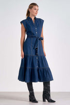 Dark Blue Midi Dress