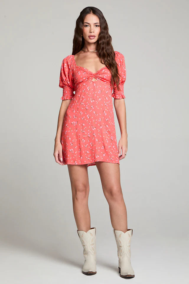 Elbow Sleeve Mini Dress