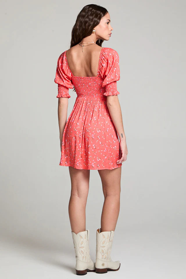 Elbow Sleeve Mini Dress