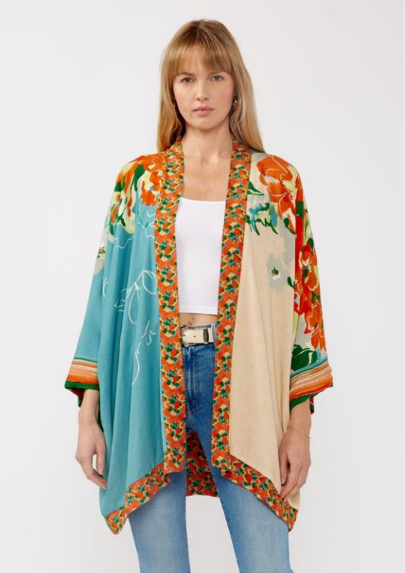 Reversible Floral Print Kimono