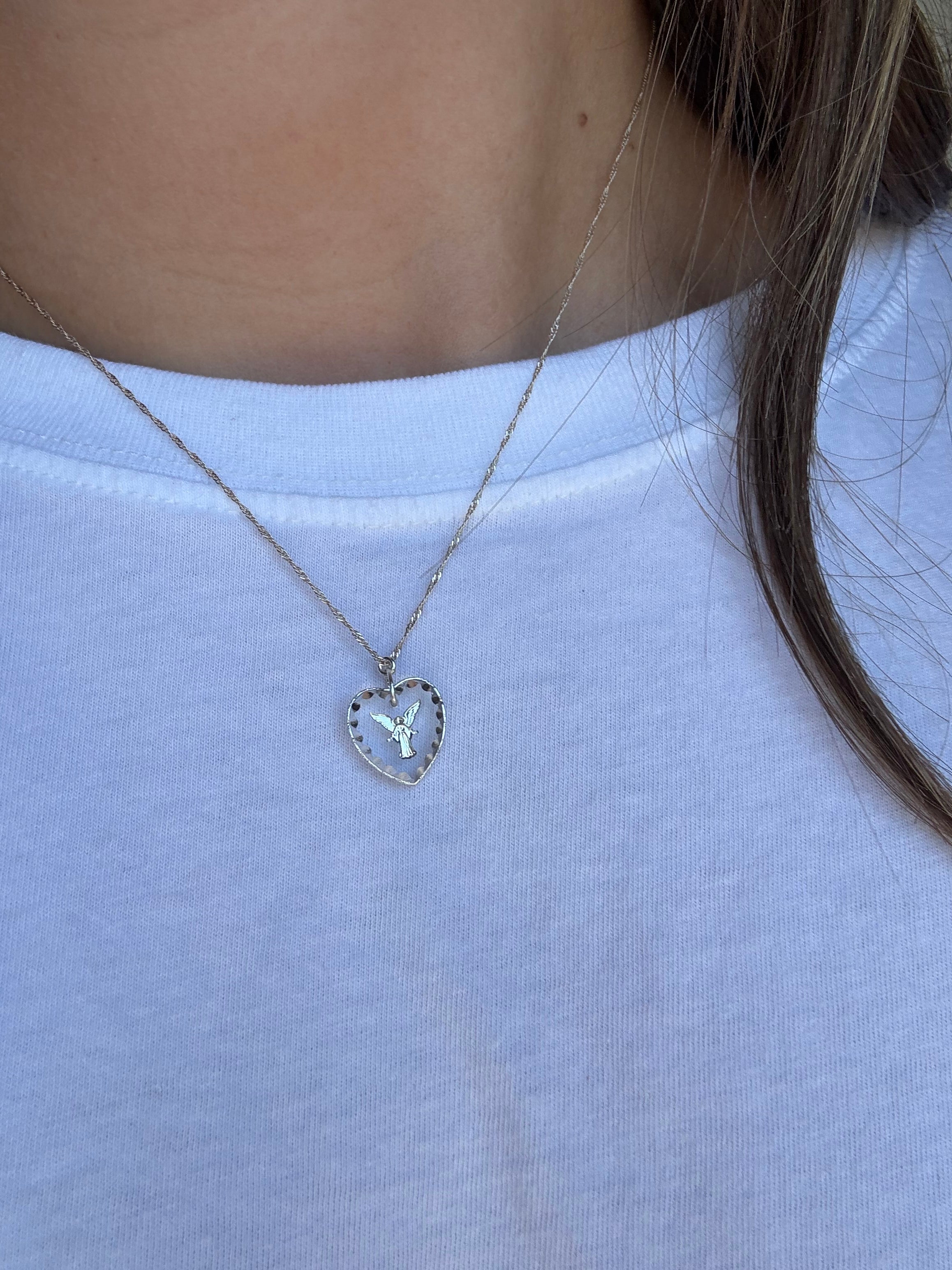 Sterling Silver Glass Heart