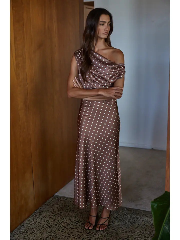 Woven Polyester Satin Polka Dot