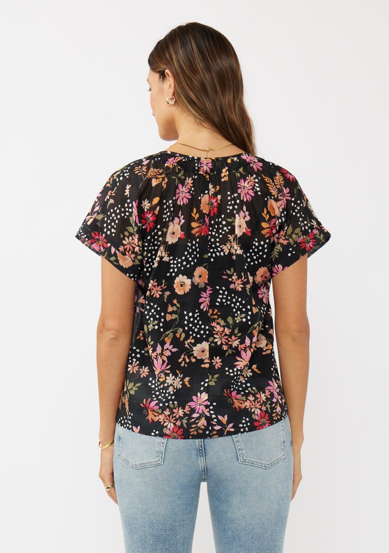 SS Split Neck Top