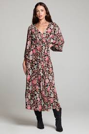 Saltwater Luxe - 3/4 Slv Midi Dress