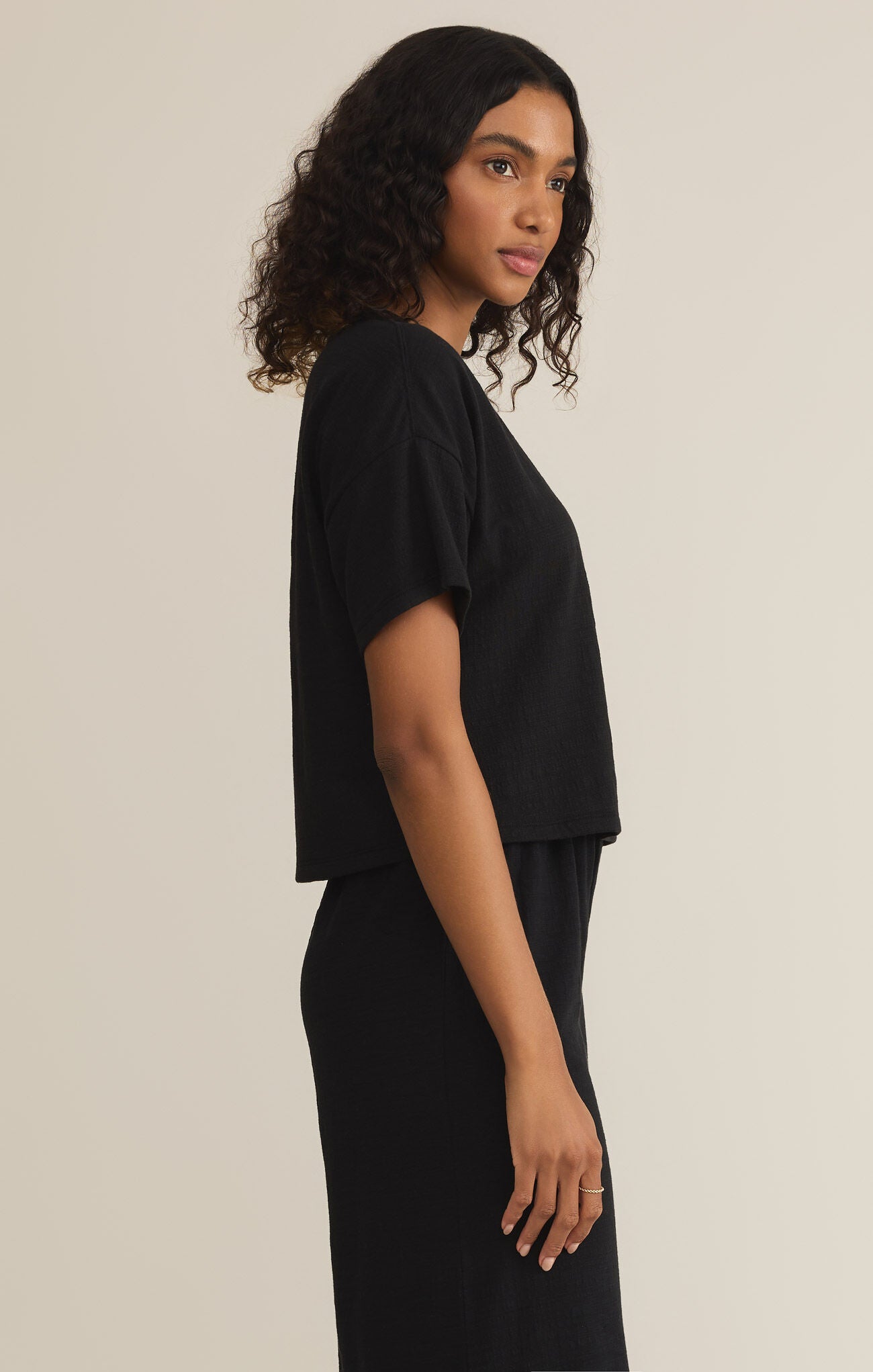 Sway Textured Cropped Tee