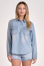 Top Longsleeve Botton Down Wide Sleeve
