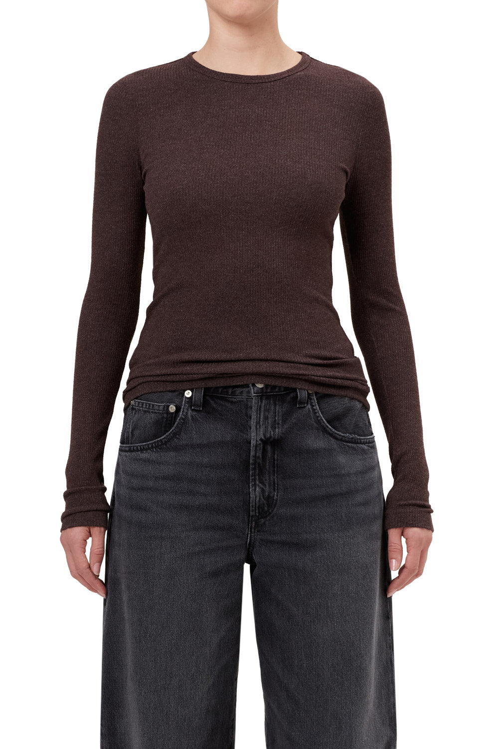 Delphi Slim Tee in Root