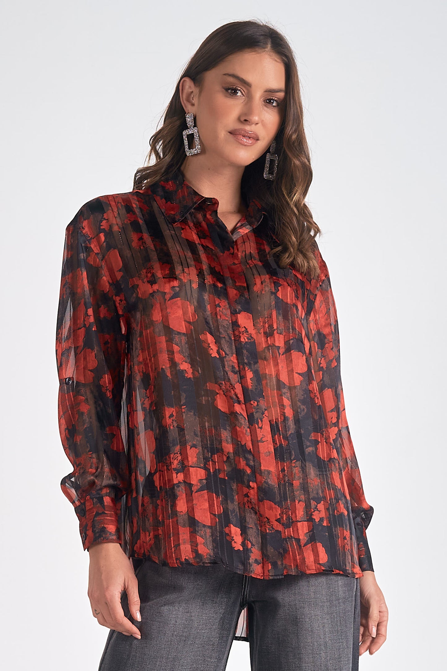 10 Top L/S Button Up