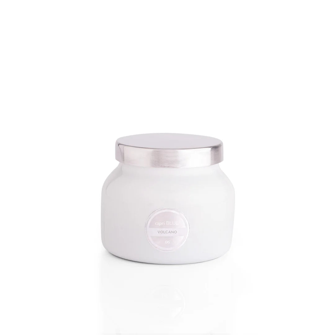 8 oz White Petite Jar, Volcano